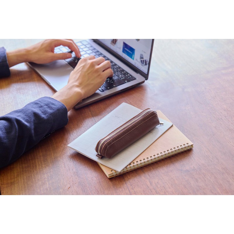Leather Workshop Innoshima Pen Case, Pencil Case, Roll Pen Case,