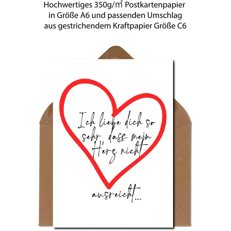 The Life Barn Postcard with Envelope Love Card for Wedding