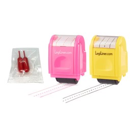 LEGILINER Set of 2: one 3/4" Shaded Pink and one 1/2" Yellow and a Free red Ink Refill