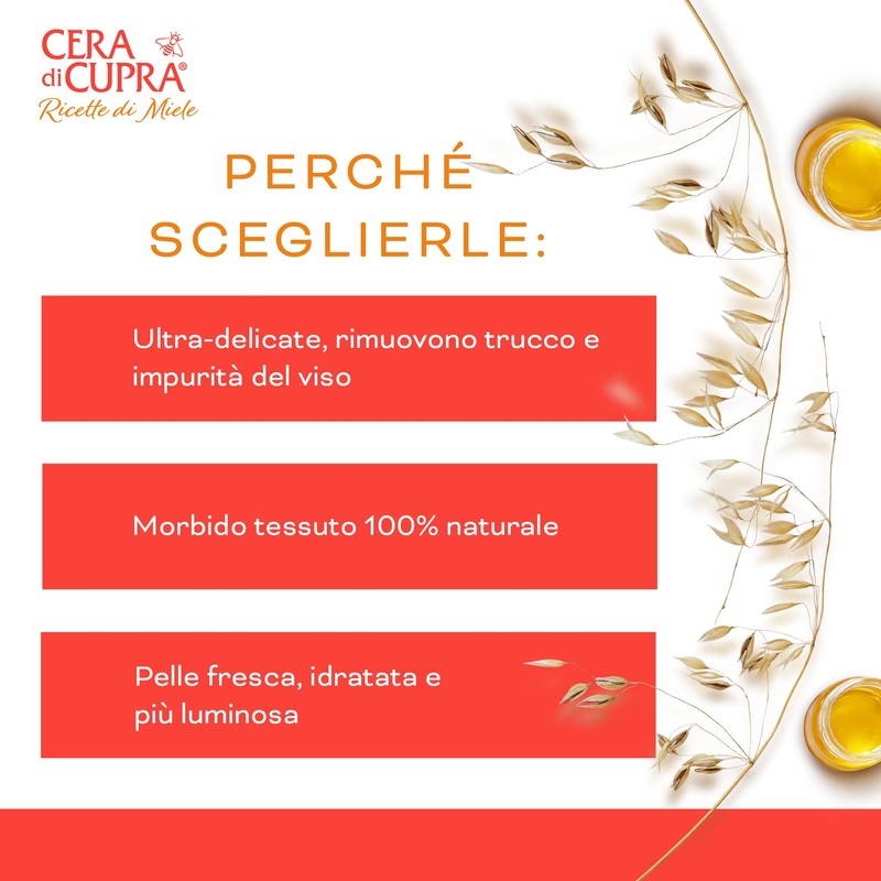 Cera di Cupra, Salviette Struccanti, Ideate per Rimuovere Facilmente Trucco