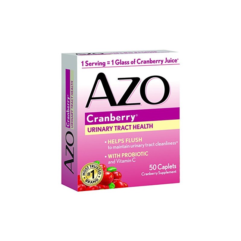 AZO All Natural Concentrated Cranberry Tablets, 50 Count (Pack of