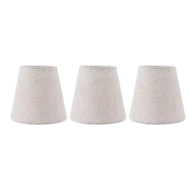 3PCS Linen Cloth Lamp Shade E14 Meson Lampshade for Candle