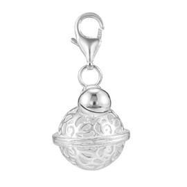 925 Sterling Silver Floral Bell Clip On Charm Lobster Clasp for Bracelet Necklace