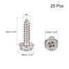 sourcing map Phillips Hex Washer Self Tapping Screws, M3 x