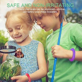 ALCIONO 100% Natural and Waterproof Wrist Bands for Children and Adults (5-Pack) Individually Wrapped Reusable Travel Protection Outdoor/Indoor - (5.5 cm)