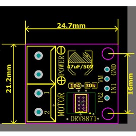 Jeanoko DRV8871 DC Motor Driver Board BOB Drive Module 3 . 6A PWM Control Port Driver Module Industrial Equipment for Printer Electric Appliance