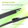 LKK Rear Windshield Wiper Arm Blade Assembly Kit Compatible with