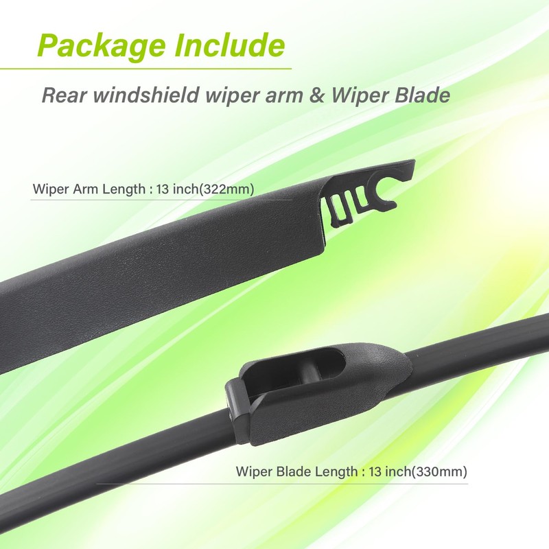 LKK Rear Windshield Wiper Arm Blade Assembly Kit Compatible with