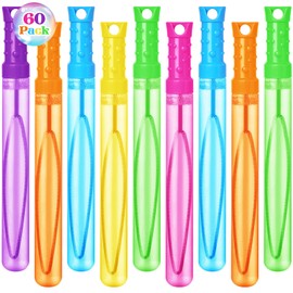 SpringFlower Bubble Wand, 60 Pcs Bubble Wands Bulk, Summer Toys Outdoor Activity Supply,Bubble Party Favors for Kids, Birthday, Wedding, Party