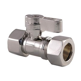 Kingston Brass KF4515SN 1/2-Inch IPS X 5/8-Inch OD Comp Straight Valve, Brushed Nickel