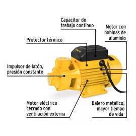 Pretul Bomba periférica periférica monofásica Pretul BOAP-1/2P3 0.5hp color amarillo 60Hz 127V