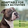 BRONZEDOG Pitbull Dog Muzzle Breathable Metal Basket for Large Dogs
