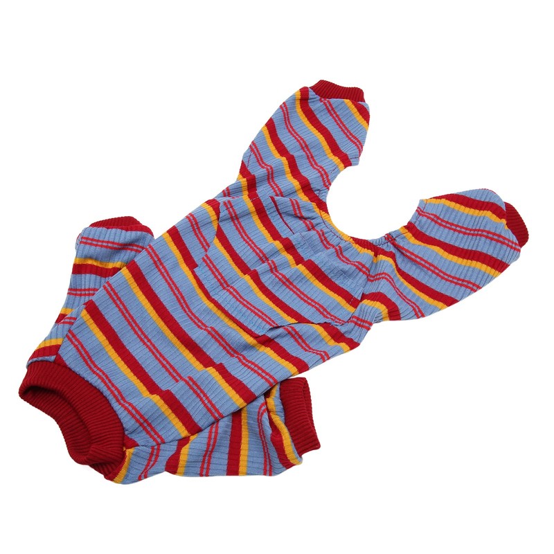 Striped Dog Pajamas Spring Stylish Classic Soft Breathable 4 Legged