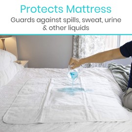 Sures Washable, Waterproof Bed Pad & Mattress Protector for Incontinence (34" x 52" - 4 Pack) - Reusable Bed Pad for Adults & Elderly - Bed Wetting Protection Mattress Pad - Underpad Bedwetting Sheet