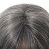 Short Grey Wavy Wigs for Women Natural Synthetic Wig with