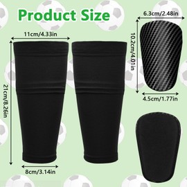 RUIJIE Football Shin Pads, 10 x 6 cm, Mini Shin Pads with Socks, Ankle Protection for Children and Adults, Non-Slip Shin Pads, Protective Equipment for Men, Women, Boys, Girls