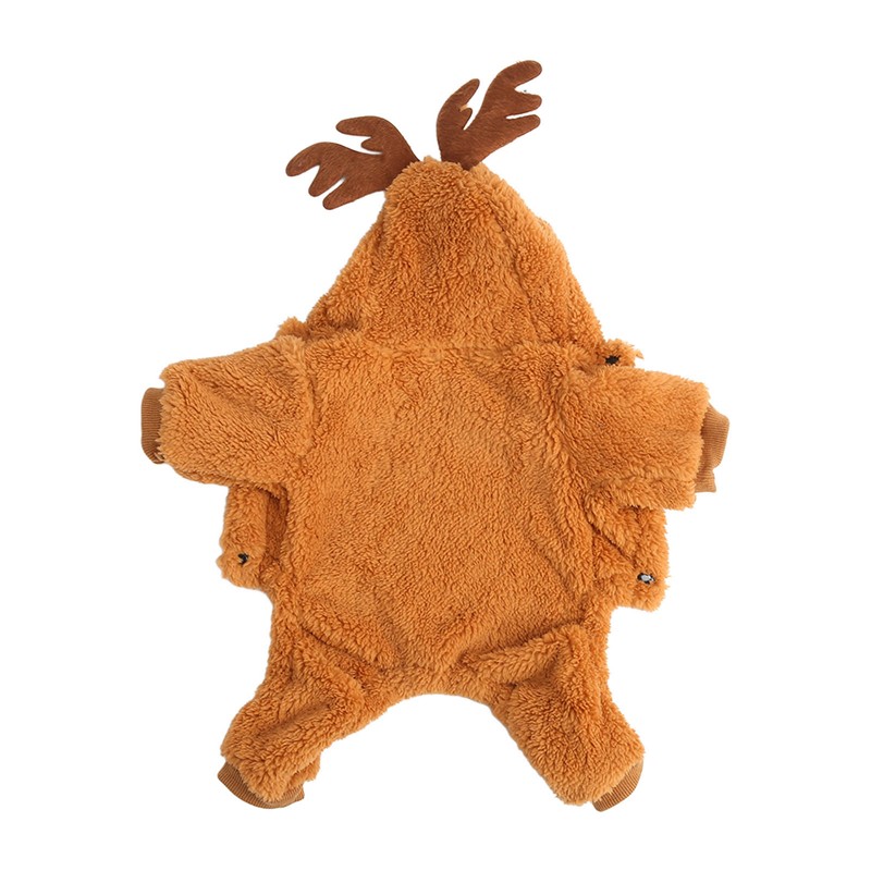 Reindeer Dog Hoodie Interesting Soft Warm Dogs Winter Pajamas for