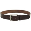 Gusti Kara Plain Leather Belt with Silver Buckle Suit Belt