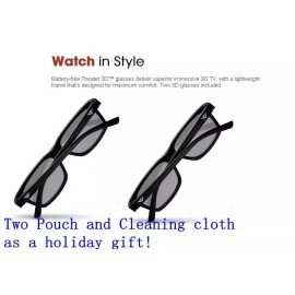 Beyutioon 2 Pair VIZIO THEATER 3D glass for VIZIO M501d m551d m601d m651d m701d m801d TV