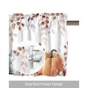 Fall Thanksgiving Kitchen Curtains Valances for Windows Watercolor Autumn Pumpkins