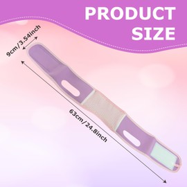 Double Chin Lift V Line Mask, Reusable Face Slimming Strap for Women & Men, V-Shaped Chin Strap for Jawline Lifting, Double Chins Reducer for Sleeping, Anti-Sagging & Facial Contouring(Purple)