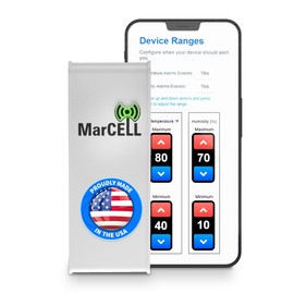 MarCELL Cellular Temperature, Humidity & Power Monitor (Verizon) - Made in The USA - RVs, Pet Safety Monitoring, Second Home Monitoring, Greenhouse Monitoring,- 24/7 Monitoring & Instant Alerts