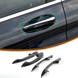 YNEI Gloss BLack Door Handle Upper Add-on Cover Fits Mercedes GLC C-Class 2015-2021