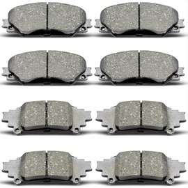 AnnoVinco 8PCS Front Rear Ceramic Brake Pads Replacement Kit Fit 2012-2017 for Toyota Prius V (D1210 D1391)