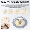 4 Pcs Rubber Sink Plug Set, Universal Bath Plug Replacement