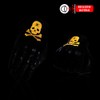 Keebik Goatskin Leather Motorcycle Motorbike Powersports Racing Gloves Reflective Skull