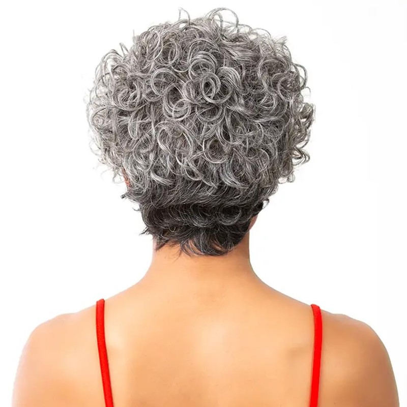 It's A Wig Curly Short Pixie Cut Wig With Bangs