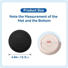 Prurex Silicone Bottom Protector for the Bottom of Mugs and Other Containers with a Bottom Diameter of 4.84" 123 mm,Multi-Use Non-Slip Mat(2 Pack)