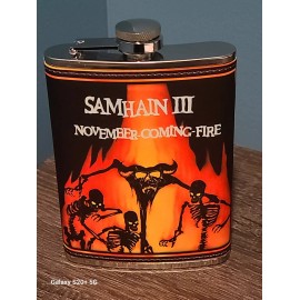 Samhain: November Coming Fire  8 oz flask custom  NEW (can make most images)