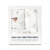 Stretch Ultra Soft Jersey Knit Fitted Crib Sheets Set 2