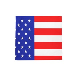 Jordefano Pack of 4 Men's Large Handkerchiefs 100% Cotton Solid Hankie (USA Flag)