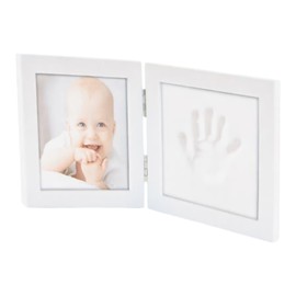 Alvar BABY - Baby Footprint and Handprint Set Wooden Frame Bedroom Decoration Gift Birth Keepsake - Easy to Use Ready in 3 Minutes
