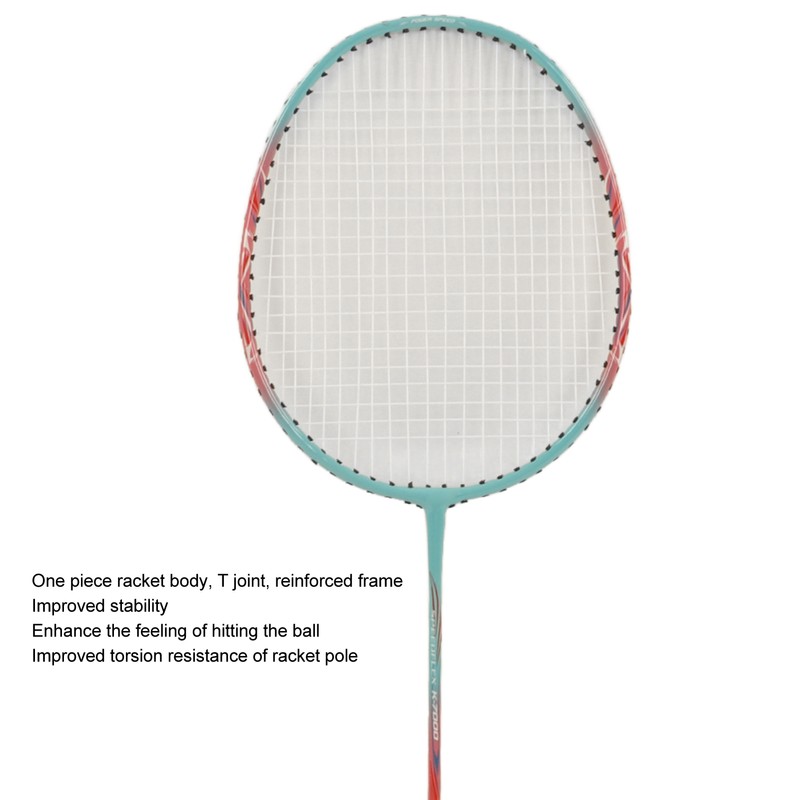 Badminton Racket Lightweight Portable Iron Alloy Frame Double Badminton Racquets