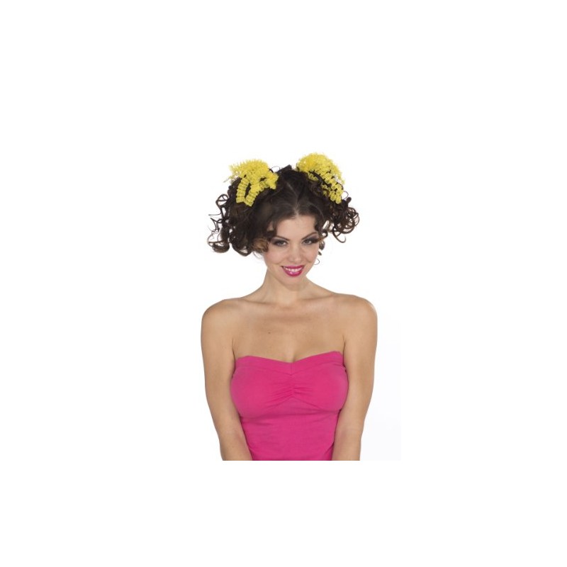 Rubie's Neon Hair Ties Yellow IT31003 Children's Multi-Coloured Standard