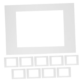 GLEAVI 10pcs White Cardboard Photo Matting and Cutouts for Art Prints and Pictures for Framing and Craft Projects