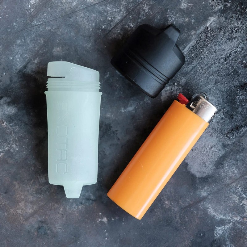 Exotac fireSLEEVE Ruggedized Waterproof Lighter Case - Glow in the