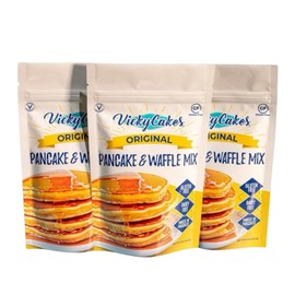 Vicky Cakes Original Gluten-Free Pancake and Waffle Mix | Gluten-Free Bundle | 8oz each (3 Packs)