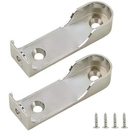 2 Pieces Clothes Rail Holder Clothes Rail Holder Titanium Alloy Screw On Inside Cabinet Top Shelf