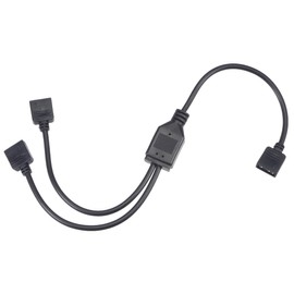 sourcing map Set of 3 ARGB Distribution Cable with 3P Connector for 5050 3528 LED 1 to 2 Sockets 30 cm