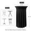 ANMINY Round Cocktail Table Covers with Ruffle Skirt Removable Washable