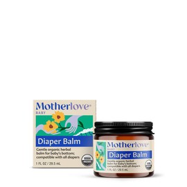 Motherlove Diaper Balm (1 oz) Organic Herbal Diaper Rash Cream—Cloth Safe, Zinc Oxide- Petroleum-Free—Ideal diaper Bag Size