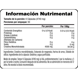 Creatina Monohidrato - 300 Cápsulas - S&v Sabor Sin Sabor