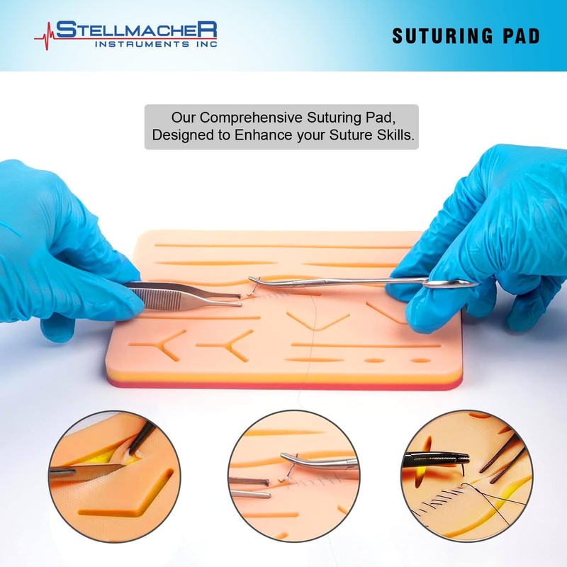 STELLMACHER 38 Pcs Suture Practice Kit Complete Kit for Medical