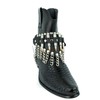 Punkaddict Boot Chain Strap Biker Western Boots Silver Chains Leather