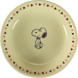 Peanuts SN1503-355 Snoopy Pasta Plate, Curry Plate, Deep Plate, Diameter 8.5 inches (21.5 cm) x Depth 1.6 inches (4 cm), Microwave and Dishwasher Safe, Peanuts Vintage Series, Pink, Made in Japan