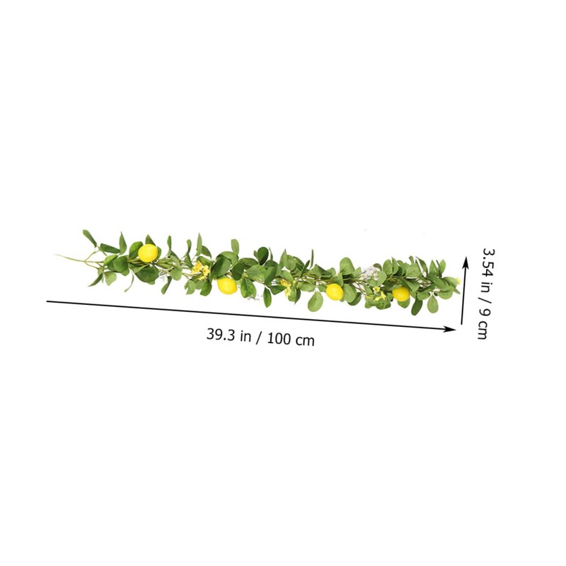 Abaodam Lemon Cane Eucalyptus Garland With Flowers Berry Wreath Wedding